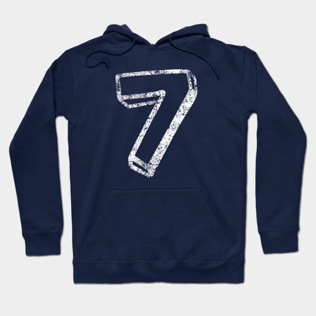 7 Fun Font - Distressed Hoodie by PsychicCat